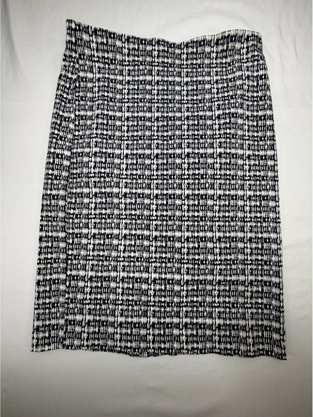89TH & Madison Women's Pencil Skirt Elastic Waist Pull On Size L White Blue